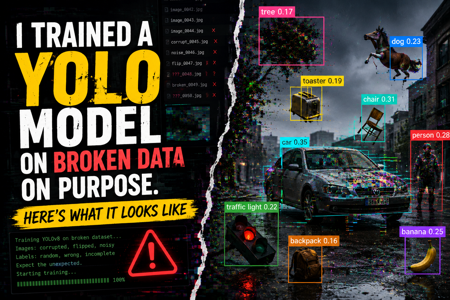 I Trained a YOLO Model on Broken Data on Purpose. Here's What It Looks Like